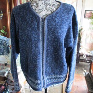 Kootenay  brand 100% wool zip-up blue cardigan M
